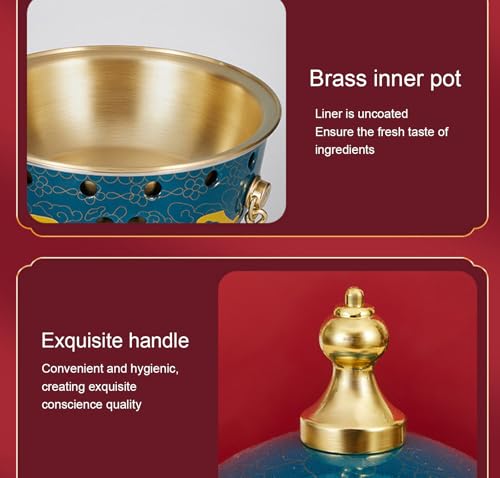 Olla pequeña de cobre para una persona 18 cm tradicional china miniatura 5