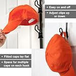 Perfect Curve CapRack | Over-The-Door Hat Organizer for Baseball Caps | 2 Straps, Holds 18-36 Adjustable Caps | Black - Image 3