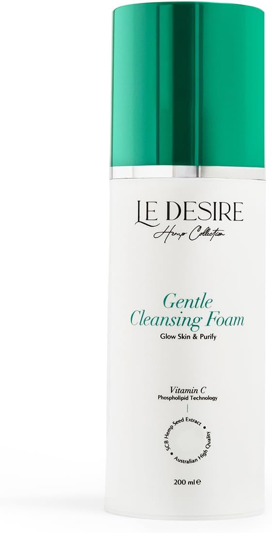 le desireMandarin Extract Facial Cleansing Foam, Natural Brightening and Moisturizing, Vitamin F/C, Phospolipid Technology 200ml All Skin Types