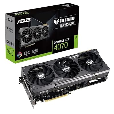 ASUS TUF Gaming NVIDIA GeForce RTX 4070 OC Edition Gaming Graphics Card (PCIe 4.0, 12GB GDDR6X, HDMI 2.1, DisplayPort 1.4a), 3 Year Warranty