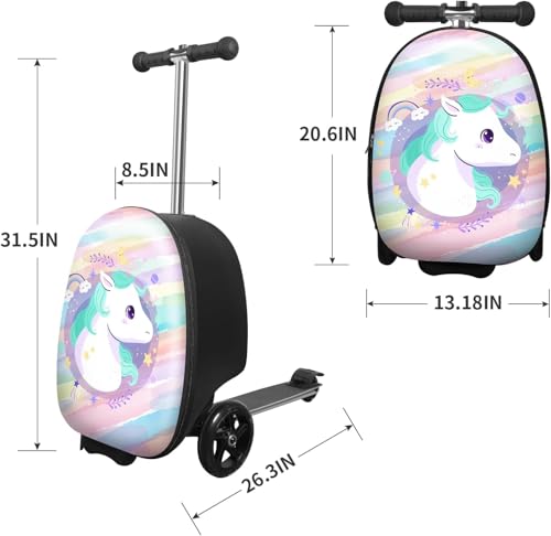 ALVOD Scooter Suitcase for Kids - Scooter Luggage for Kids Lightweight Suitcases with LED Light Wheels by ALVOD - Image 6