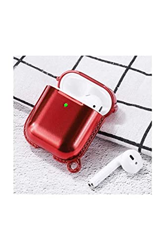 AirPods ile uyumlu Electroplate Kılıf Kırmızı