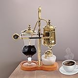Mgorgeous Siphon Kaffeemaschine Syphon kaffeebereiter 4 Tassen Glassiphon Vakuum Kaffeemaschine Tischglas Siphon Topf Siphon Vakuum Kaffeemaschine Japanischer Stil Siphon Kaffeemaschine (Gold)