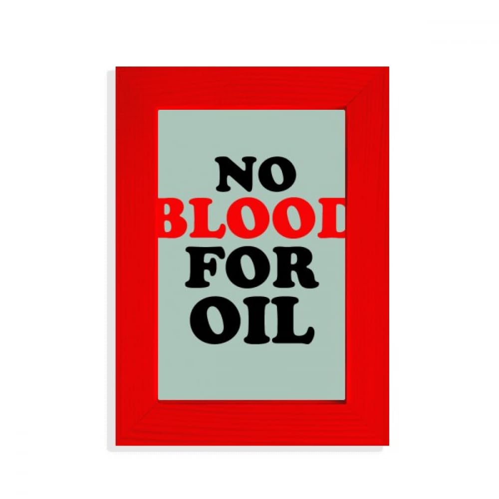Cadre photo rouge No for Oil au design contrasté et engagé