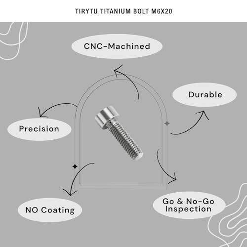 Image of Lightweight Titanium Bolts M6x20, Natural Color
