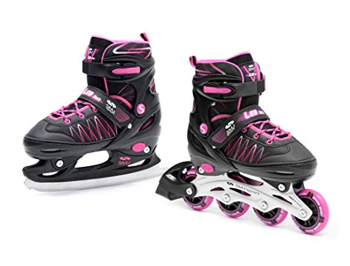 SMJ sport kinderen meisjes 2IN1 inline skates schaatsen verstelbare inliner ABEC7 LEA