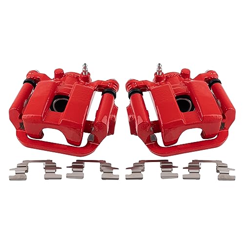 Image of TRQ Performance Rear Driver and Passenger Side Brake Caliper Set Compatible with 03-04 Infiniti G35 with Single Piston Calipers 05 G35 All Wheel Drive 03-05 Nissan 350Z with Single Piston Calipers