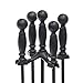 Minuteman International Carlisle Fireplace Tool Set, All Black