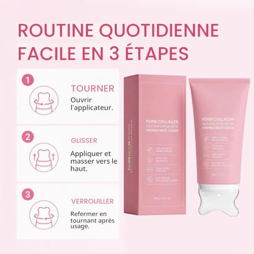 Soelia Crème Anti-Rides Cou Collagène Avec Masseur Gua Sha Intégré,Soelia Crème Repulpant,Wrinkle Power,Soins Du Cou,90 g – vue 6