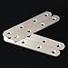 Alise 10 Pcs Stainless Steel Flat Straight Brace Brackets Solid Mending Plates Repair Fixing Replacement,3-4/5 Inch Brushed Finish