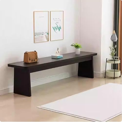 Banco de comedor de madera negro para entrada, banco de madera para interiores, extremo de la cama, ventana estrecha para dormitorio, mesa de comedor, sala de estar, cocina, pasillo