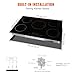 VEVOR Built-in Induction Electric Stove Top 30 Inch,5 Burners Electric Cooktop,9 Power Levels & Sensor Touch Control,Easy to Clean Ceramic Glass Surface,Child Safety Lock,240V