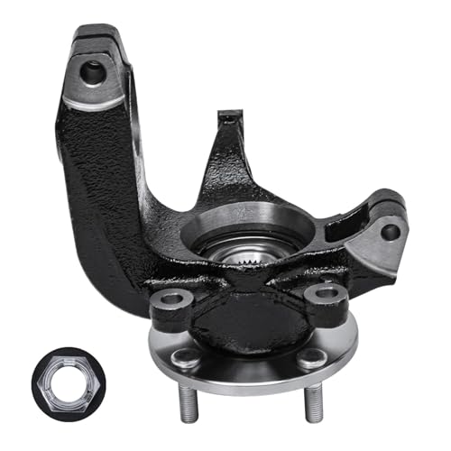 Image of Detroit Axle - Front Right Steering Knuckle Kit for 06-11 Ford Focus w /Auto Trans., Passenger Side CV Axle Shaft Steering Knuckle & Wheel Bearing Hub 2006 2007 2008 2009 2010 2011 Replacement