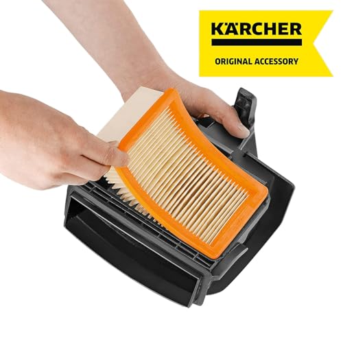 Image of Karcher Flat Pleated Filter for Karcher Wet Dry Vacuum - Compatible with WD 4, WD 5 /P and WD 6 P S Wet Dry Vacs - Reusable Filter