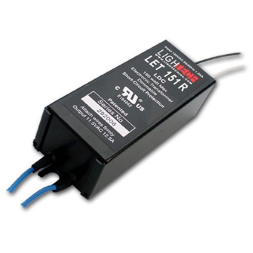 LighTech LET-151-BF Electrical Transformer, 12V 150W Electronic Dimmable - Bottom Feed