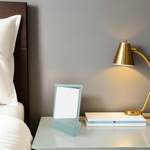 Miroir de coiffeuse moderne vert gris au design épuré et durable - 8