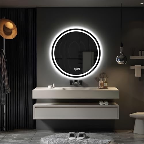 Miroir salle de bain LED rond 80cm rétroéclairé 3 couleurs - 3
