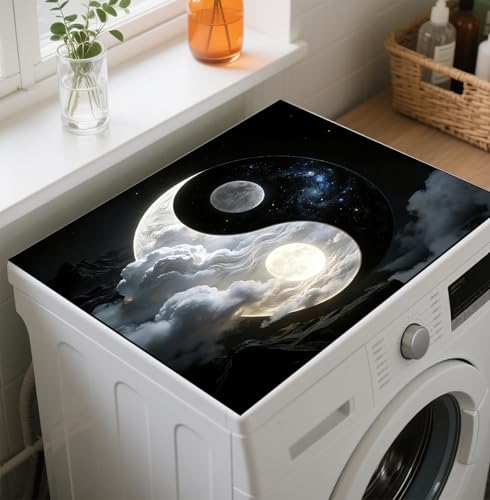 Housse machine à laver lune Yin Yang 60x50 cm tapis de protection imperméable