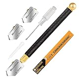 Glasschneider für 20 mm dickes Glas: Das professionelle Glasschneider-Set enthält 3 Schneidköpfe mit einer Schnittdicke von 2 bis 20 mm und einen Schraubendreher. Ideales Werkzeug für Haushaltsarbeiten zum Schneiden von Glas, Spiegeln und Fliesen.
