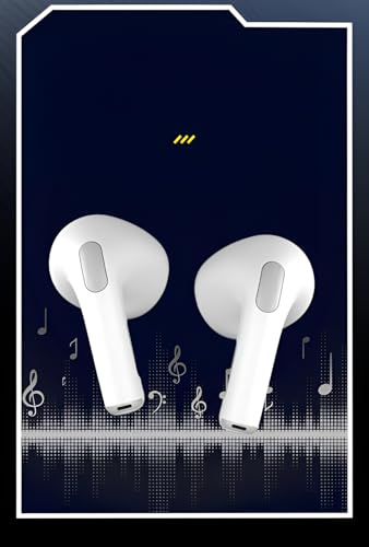 Image of Ear Spin True Wireless in Ear Earbuds, Bluetooth 5.4, 35ms Low Latency Gaming Mode, 30Hrs Playtime Fast Charging, HiFi DSP Sound, Quad-Mic ENC, 13mm Driver, IPX6 Water Resistance. (White)
