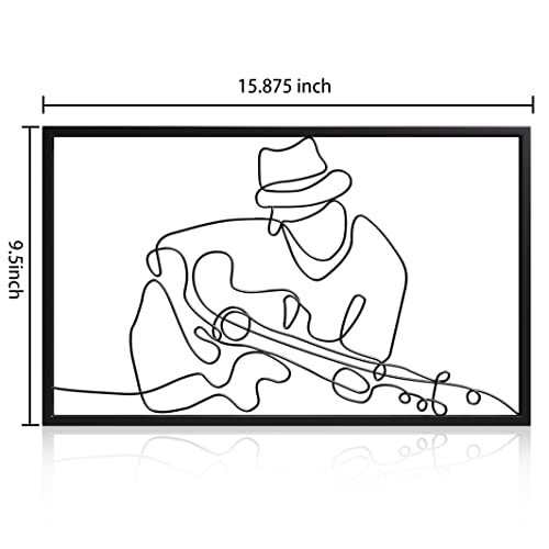 Fkka Metal Guitar Art, Guitar Art Wall Decor, Metal Guitar Decor For Music Room,Living Room, Bedroom,Study, Black #TOP5