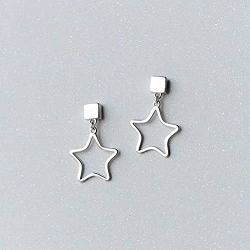 Boucles d'oreilles personnalisées étoile à cinq branches en argent S925