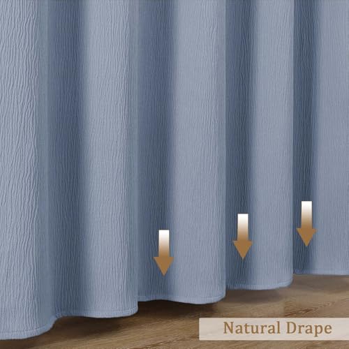 Aiyufeng 3D Textured Sky Blue Small Shower Curtain for Bathroom, Fabric Shower Curtain Heavy Duty Cloth, Stall Size Narrow Bathroom Curtains, Machine Washable, 36x72 Inches by Aiyufeng - Used condition - Image 3