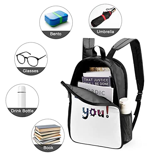 Personalized City Backpacks Teens Daily Bag Checkered Thank You Printed Casual Daypack Rucksack3