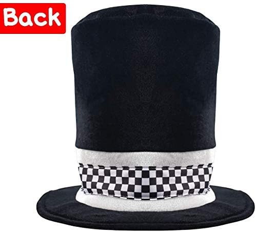 Miniatura 4 de Sombrero de Pascua con orejas de conejo, sombrero negro de conejo blanco, sombrero de felpa para disfraces de fiesta de Pascua, sombrero de vampiro,