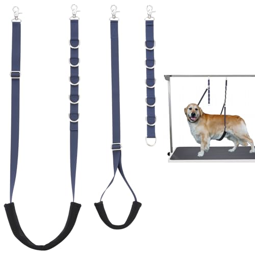 Dog Grooming Belly Straps - Grooming Table Arms Dark Blue
