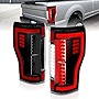 AmeriLite for 2017-2019 Ford Super Duty F250 F350 F450 Full LED Black Replacement Taillights w/Light Tube Pair - Passenger and Driver