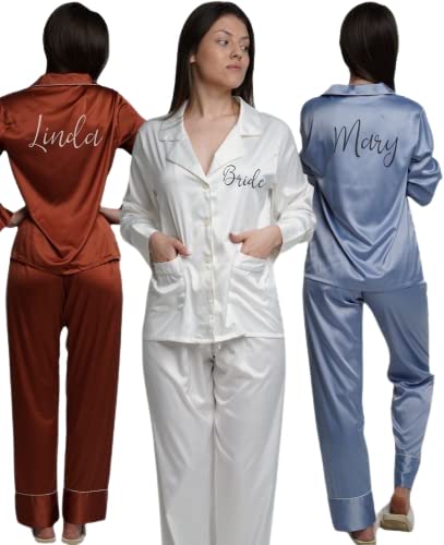 Custom Pajamas for Bridal Party, Bridesmaid Pajamas, Pajama for Women, Two piece PJ Sets, Soft Sleepwear Lingerie