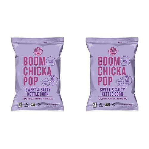 Angie’s BOOMCHICKAPOP Sweet and Salty Kettle Corn Popcorn, 7 Ounce (Pack of 2)