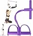 Abdominal Trainer, Sit-Up Training Equipment, Bodybuilding Expander, Full Body Trainer for Home, 6 Tubes, Elastic Pull Rope, Multifunctional Leg Fitness, Weight Loss, Training, Yoga (PURPLE)