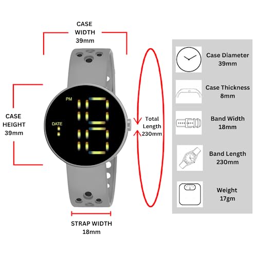 Image of PAPIO Digital Boy's Watch (Black Dial Multi Colored Strap)