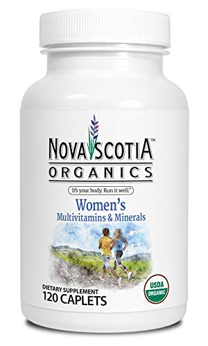 Nova Scotia Organics Womens Multivitamins & Minerals (120 Caplets); Organic; Vegetarian; GMO Free; Food Sourced Vitamins and Minerals