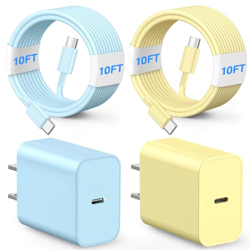 CXEVGBN 20W USB C Charger & 10FT 60W Cable 2-Pack