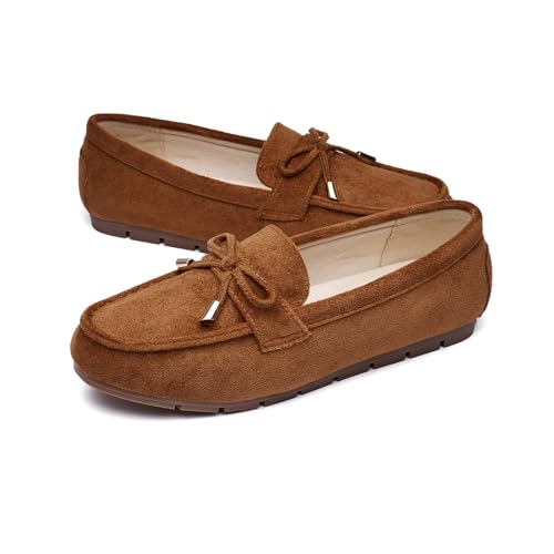 Image of Vespiero Loafers for Women Slip On Flats Comfortable Business Dressy Casual Non Slip Work Walking Office Loafers Shoes