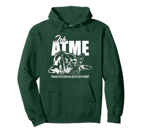 Lustiger Deutscher Schäferhund Ich Atme Hundespruch Hunde Pullover Hoodie