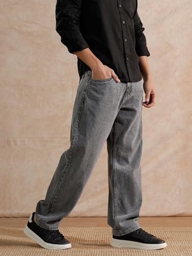 Image of WROGN Men's Loose Fit Jeans | Mid Rise | Jeans for Man