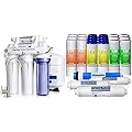 iSpring RCC7, NSF Certified, High Capacity Under Sink 5-Stage & F22-75 3-Year Replacement Supply Filter Cartridge Pack Set for Standard 5-Stage Reverse Osmosis RO Systems, 22 Piece