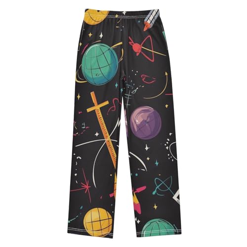 ZZXXB Funny Physics Boys Long Pants Soft Trousers Elastic Waist Kids Lounge Bottoms with Pockets S-XL