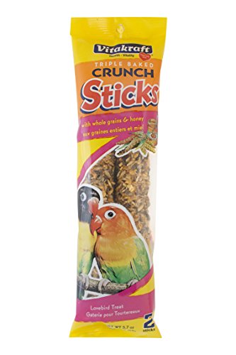 Vitakraft Small African Parrot Honey Sticks and 5.7-Ounce Bag
