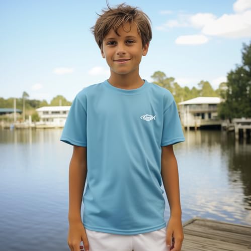Image of Palmyth Boys Fishing Shirt Short Sleeve UPF 50+ Youth Performance T-Shirt