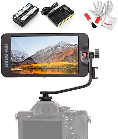 Osee T5 5.5" Full HD 4K HDMI 3D LUT Field Monito for DSLR or Mirrorless Camera Small Full HD 1920x1080 Support 4K Signal Input Include Tilt Arm+ Battery Pack for Sony NP-F550+ LCD Battery Charger