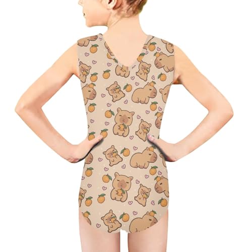 Image of INSTANTARTS Gymnastics Leotards Girl Dinosaur Dancewear Activewear Quick Dry
