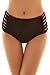 SHEKINI Mujer Negro Braguita Pantalones de Cintura Alta Bikini Braga Ropa Interior...