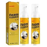 EELHOE Foam Cleaner, 2 PCS Multipurpose Foam Cleaner Spray, Car Deep Cleaning Foam - Mastering Shine with All-Purpose, Heavy-Duty, And No-Rinse Excellence - 100ml