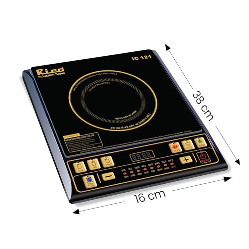 Image of Rico BIS-ISI Certified induction stove with Free Vessel & Lid | 3 Yr Replacement Warranty on Coil | Milk Boil Mode with Timer | Fast Heating | Power Saving | 4KVA High Voltage Protection.