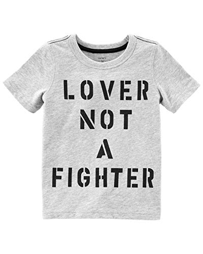 T-shirt garçon Lover Not A Fighter idéal pour l'école et les jeux en plein air